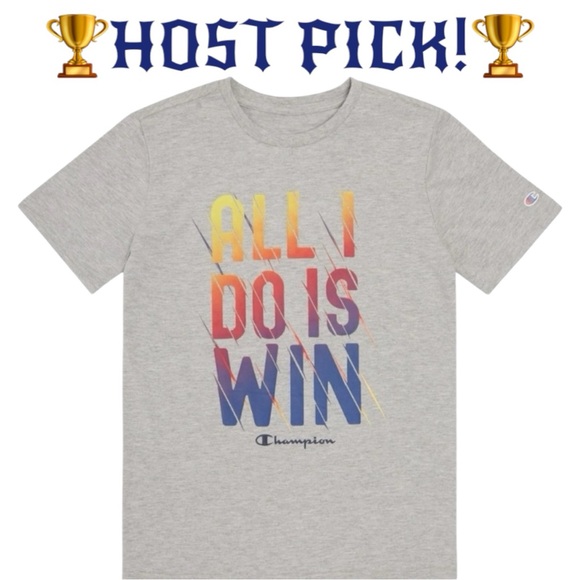 🆕 CHAMPION© BOYS’ SHORT SLEEVE TEE! GRAY TEE, OMBRE GRAPHICS W/LOGO SZ.8 (MED) - Picture 1 of 16